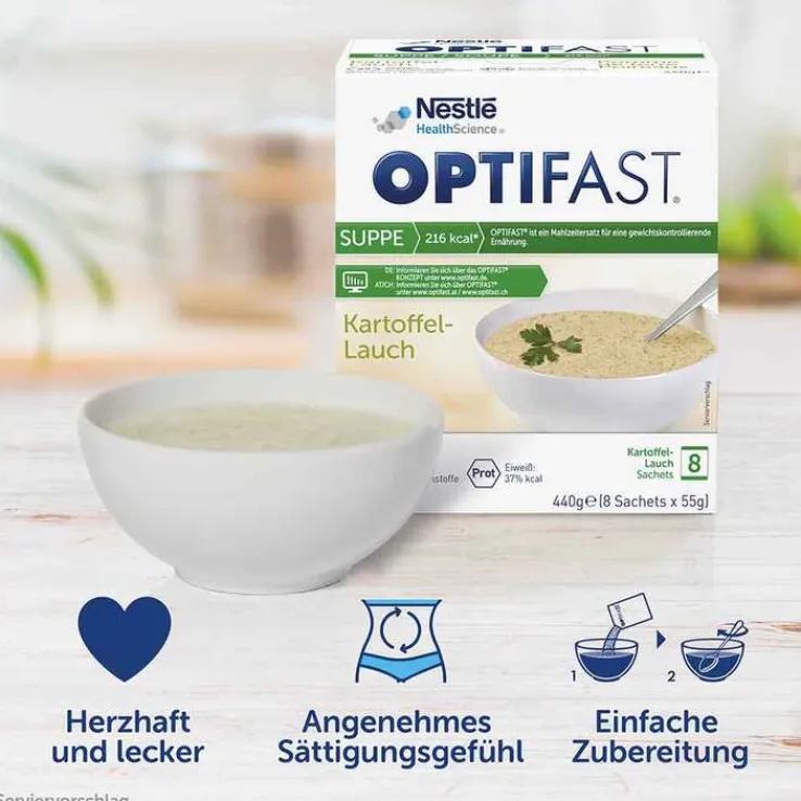 Optifast home Suppe Kartoffel-Lauch Pulver, 8X55 g