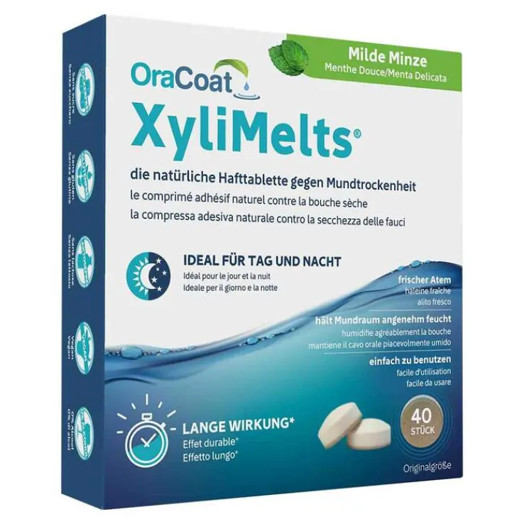 OraCoat XyliMelts® Hafttabletten Milde Minze, 40 St