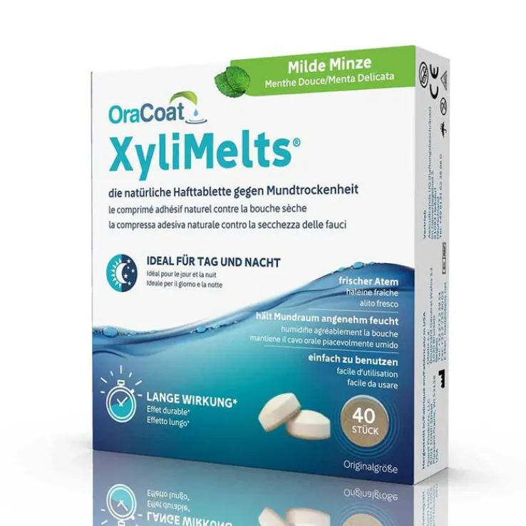 OraCoat XyliMelts® Hafttabletten Milde Minze, 40 St