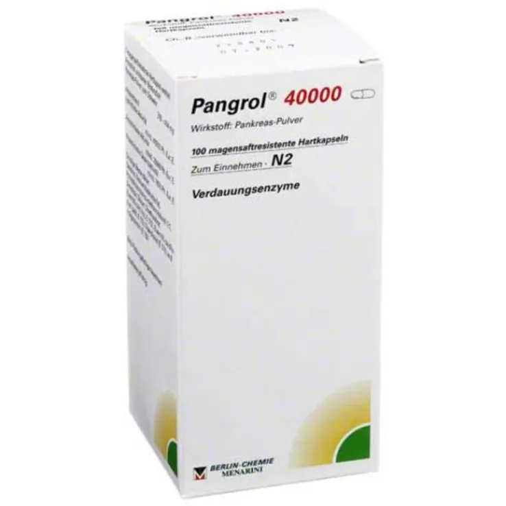Pangrol 40000 magensaftresistente Kapseln, 100 St