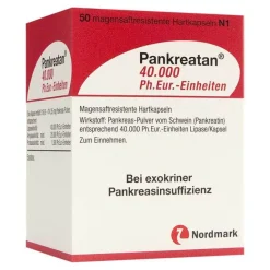 Pankreatan 40.000 Ph.Eur.-Einheiten magensaftresistent Hartkapseln , 50 St