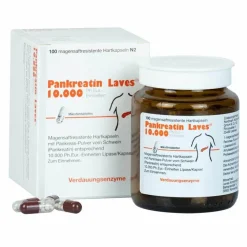 Clearance Laves Pankreatin 10.000 Ph.Eur.-Einh.magensaftresistent Hartkapseln , 100 St