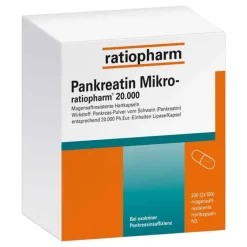 New Pankreatin Mikro ratiop.20000 magens.Hartkapseln, 200 St Verdauung