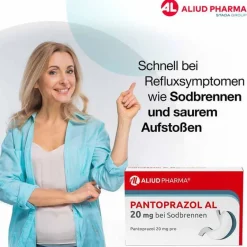 New Pantoprazol AL 20 mg bei Sodbrennen, 14 St Sodbrennen Medikamente|Pantoprazol