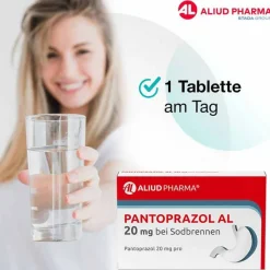 New Pantoprazol AL 20 mg bei Sodbrennen, 14 St Sodbrennen Medikamente|Pantoprazol