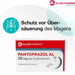 New Pantoprazol AL 20 mg bei Sodbrennen, 14 St Sodbrennen Medikamente|Pantoprazol