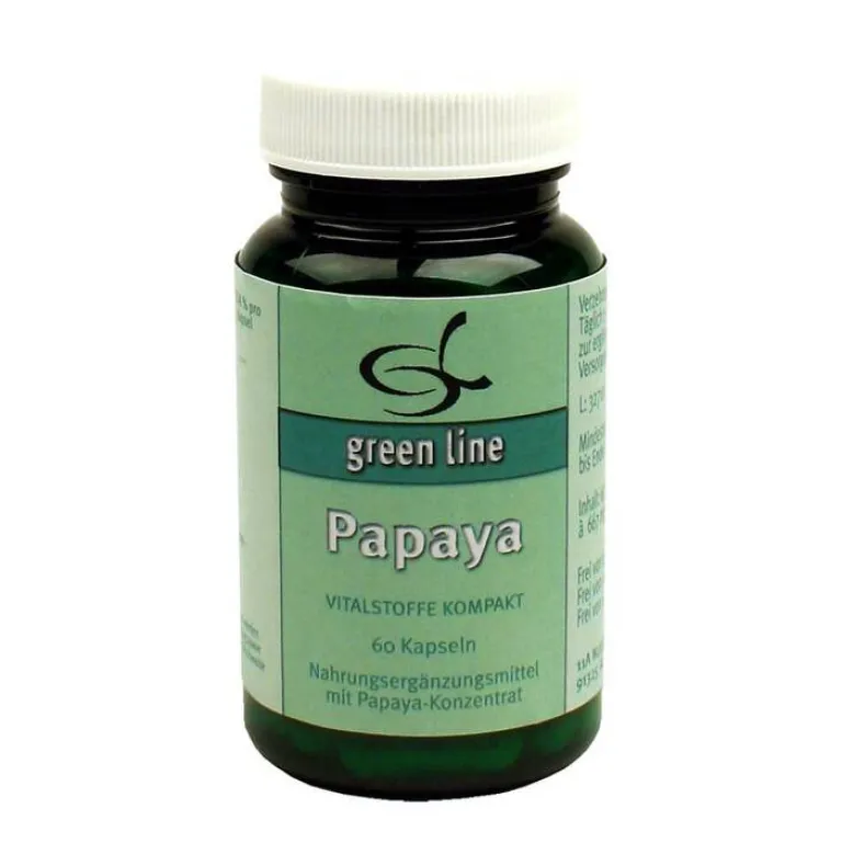 Online Papaya Kapseln - green line, 60 St Enzyme|Enzyme