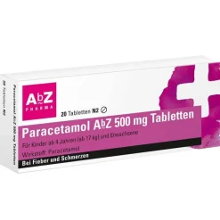 Paracetamol 500 mg Tabletten, 20 St Paracetamol|Kopfschmerztabletten