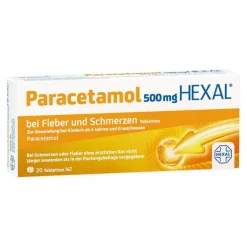 Paracetamol 500mg Hexal bei Fieber und Schmerzen Tabletten, 20 St