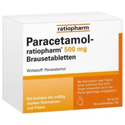 Clearance Paracetamol 500 mg Brausetabletten, 20 St Paracetamol|Mittel Gegen Fieber