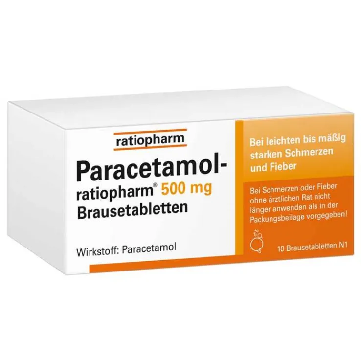 Paracetamol ratiopharm 500 mg Brausetabletten, 10 St