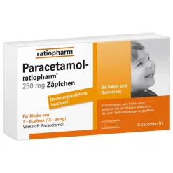 Clearance Ratiopharm Paracetamol 250 mg Kleinkinder Zäpfchen, 10 St