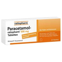 Best Ratiopharm Paracetamol 500mg - bei Fieber, 20 St