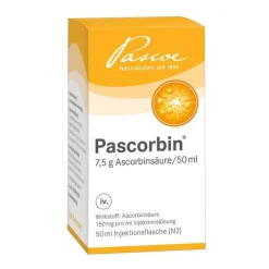 Online 7,5 g Ascorbinsäure / 50ml Injektionslösung, 50 ml Vitamin C (Ascorbinsäure)