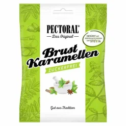 Hot Brustkaramellen zuckerfrei, 60 g Husten & Halsbonbons