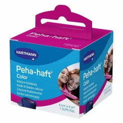 Hot Peha-Haft Color Fixierbinde latexf.4 cm x 4 m blau, 1 St Haft- & Fixierbinden