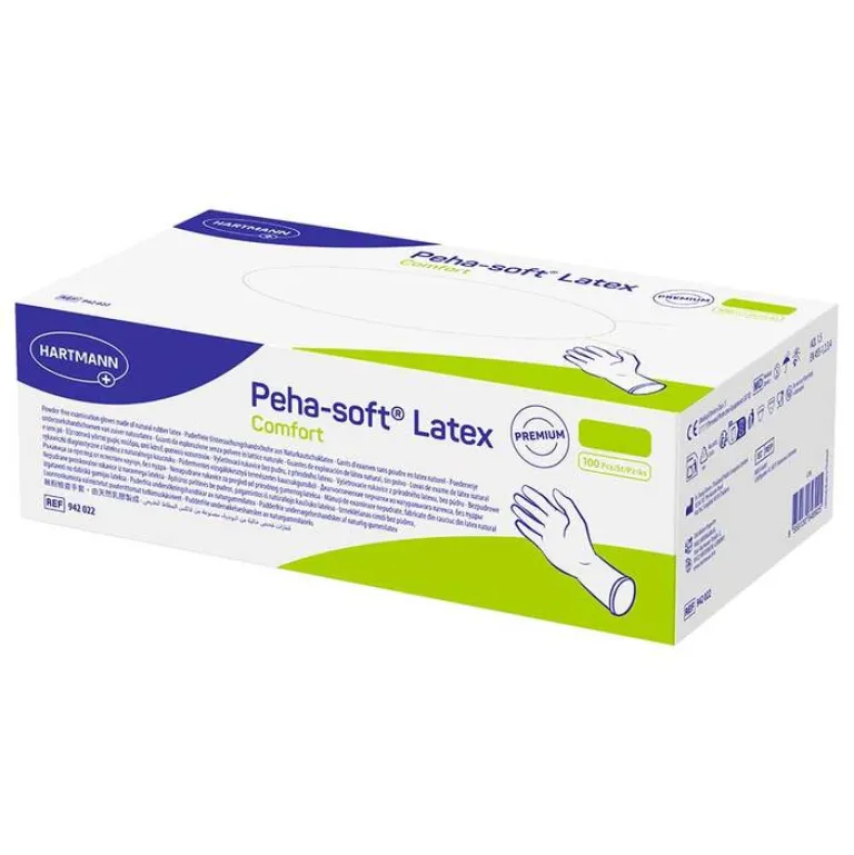 Best Peha-Soft Latex Comfort Untersuchungshandschuhe unsteril pf L, 100 St