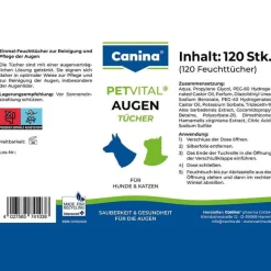 Outlet Canina Petvital Feuchttücher für Augen, 120 St