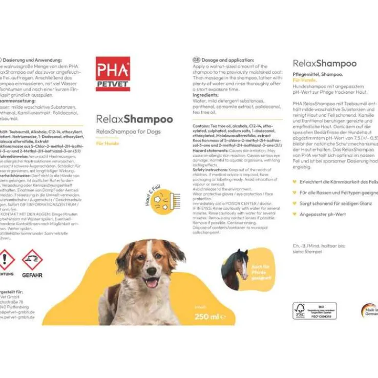 PHA Relaxshampoo für Hunde, 250 ml