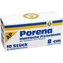 New Erena Porena elastische Mullbinde binde 8cm ohne Cello weiß, 10 St