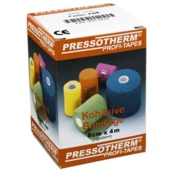 New Pressotherm Kohäsive Bandage 8cmx4m rot, 1 St