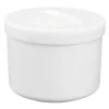Prothesenbehälter weiß mit Deckel und Einsatz, 1 St