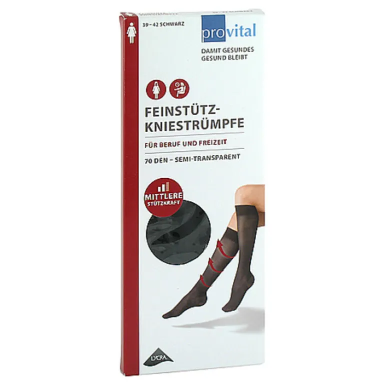 New 70 den Stützkniestrümpfe Größe 39 - 42 schwarz, 2 St Stütz- Und Reisestrümpfe