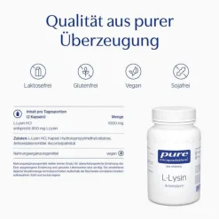 Pure Encapsulations L-Lysin Kapseln, 90 St