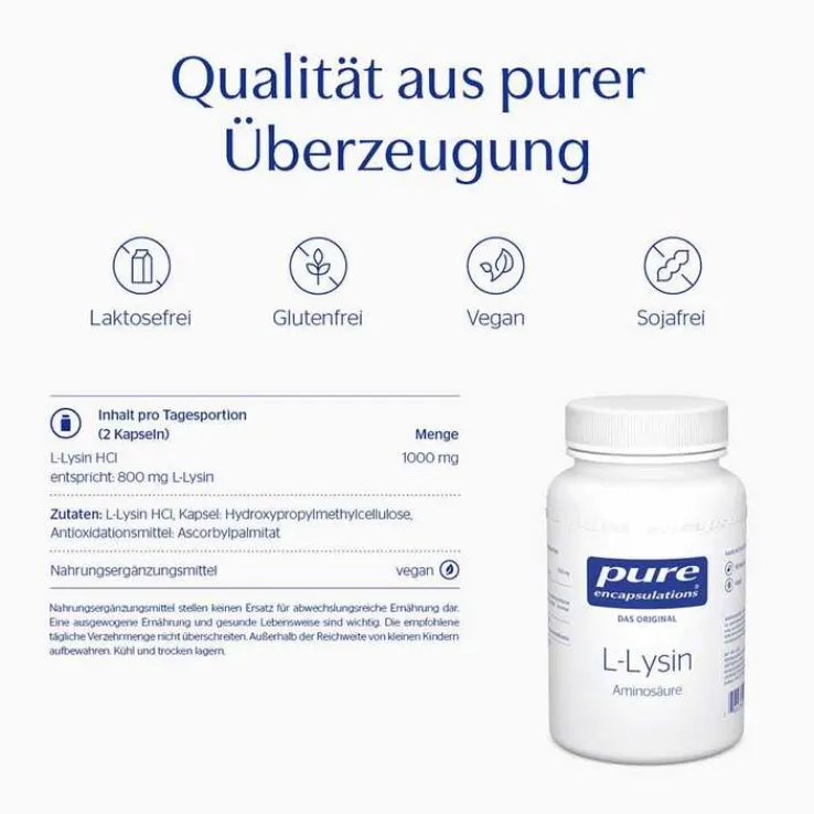 Pure Encapsulations L-Lysin Kapseln, 90 St