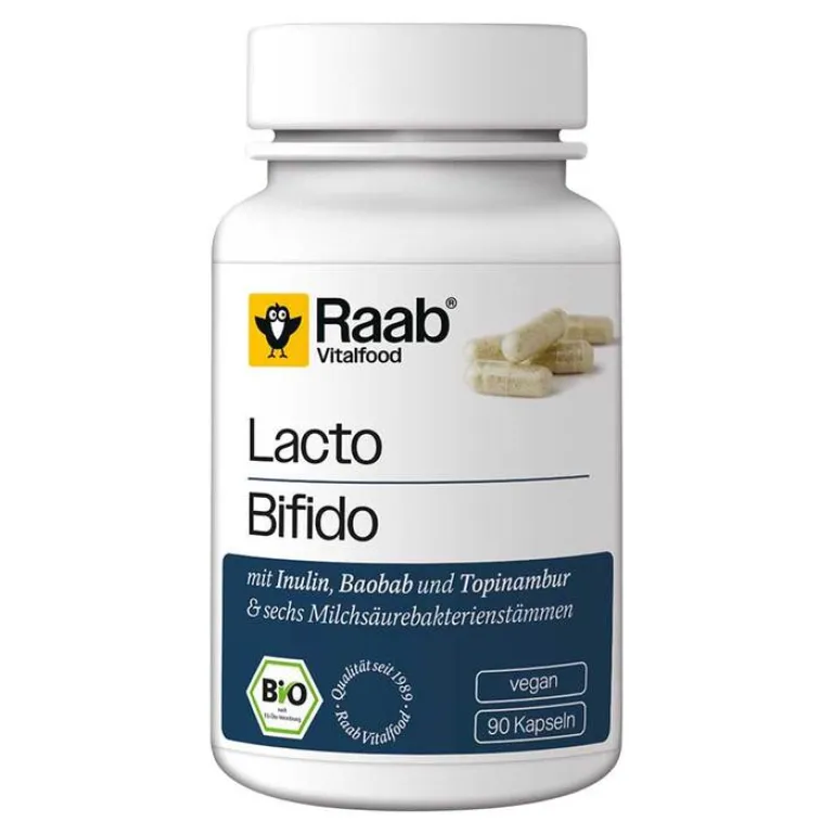 New Raab Vitalfood Lacto + Bifido Bio Kapseln, 90 St