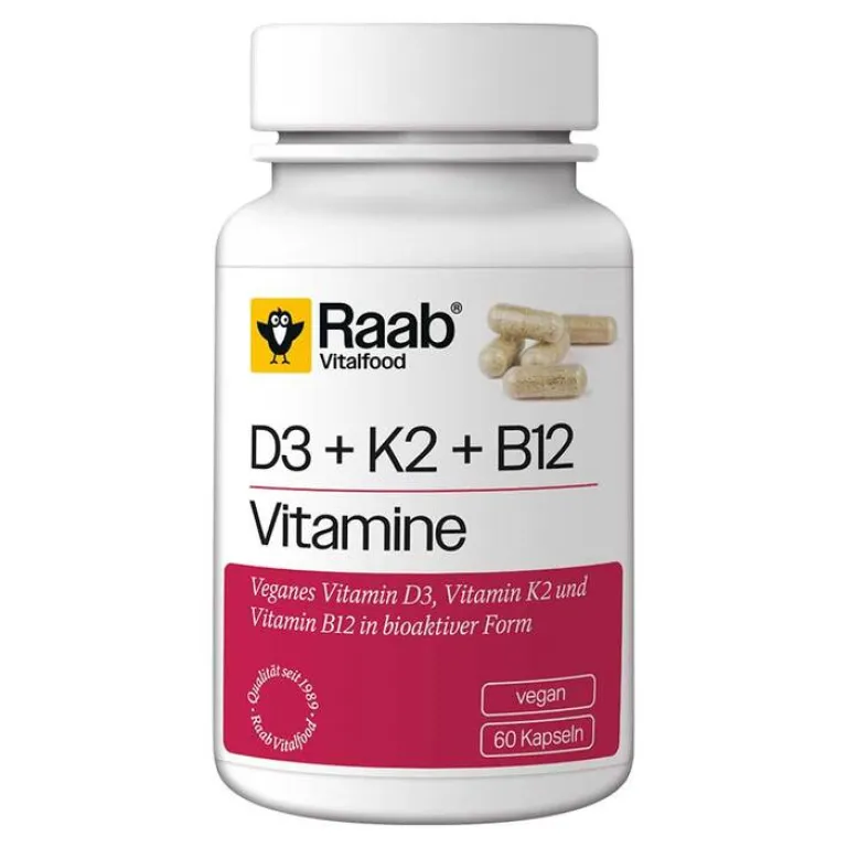 Discount Raab Vitalfood Vitamin D3 K2 B12 Kapseln, 60 St