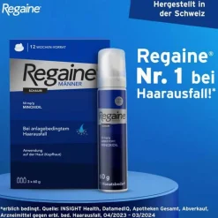 Hot Regaine Männer Schaum 5%, 3X60 ml
