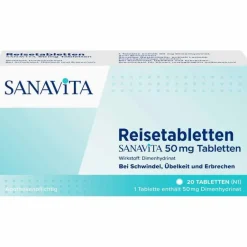 New Sanavita Reisetabletten 50 mg Tabletten, 20 St