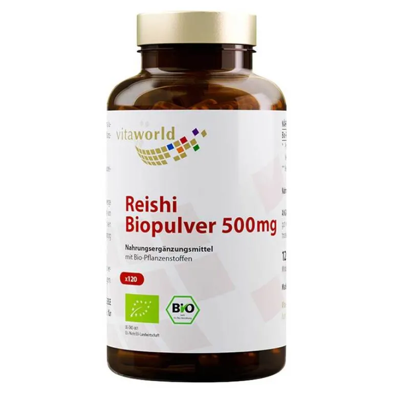 Outlet Vitaworld Reishi Biopulver 500 mg Kapseln, 120 St