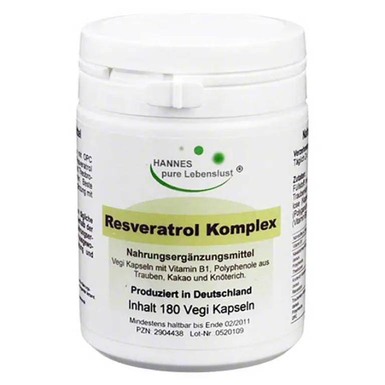 Hot Hannes pure Lebenslust Resveratrol Komplex Vegi Kap, 180 St