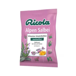 Online ohne Zucker Alpen Salbei Bonbons, 75 g Zuckerfreie Bonbons|Husten & Halsbonbons