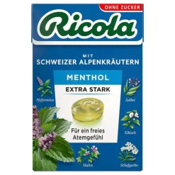 Sale Ricola ohne Zucker Box Menthol extra stark Bonbons, 50 g