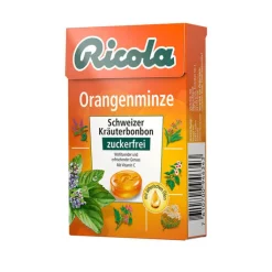 Ricola ohne Zucker Box Orangenminze, 50 g