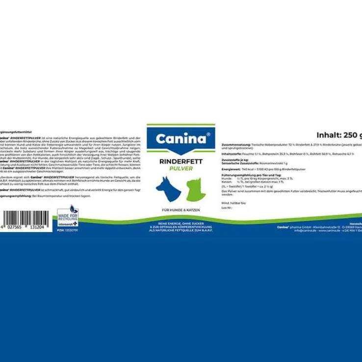 Rinderfettpulver vet. (für Tiere), 250 g