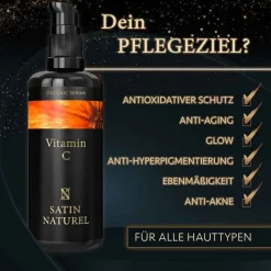 Clearance Satin Naturel Bio Vitamin C Serum Gesicht, 100 ml