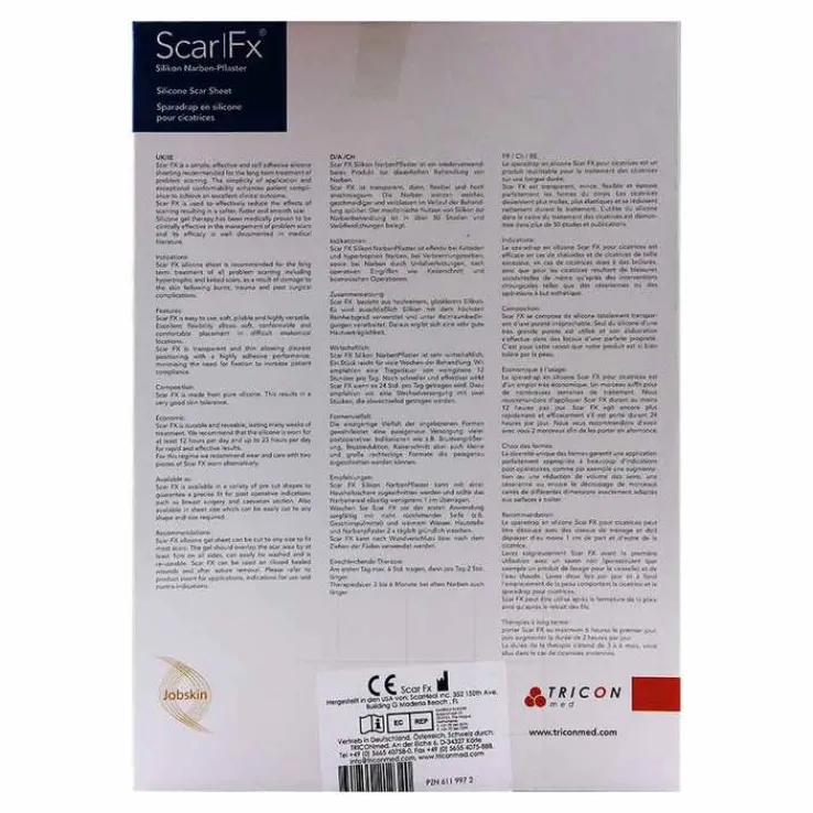 Scar FX Silikon Narben Pflaster Mastopexie ohne Areola, 2 St