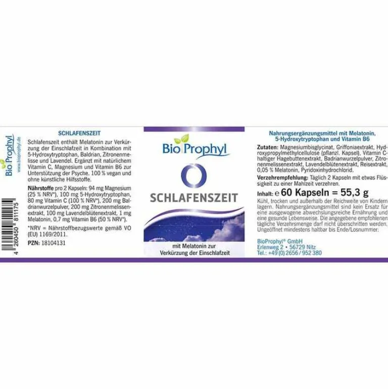 Hot Schlafenszeit Kapseln, 60 St Melatonin Tabletten