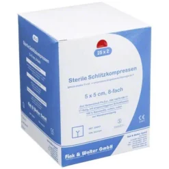 Schlitzkompressen 5x5cm 8fac, 25X2 St