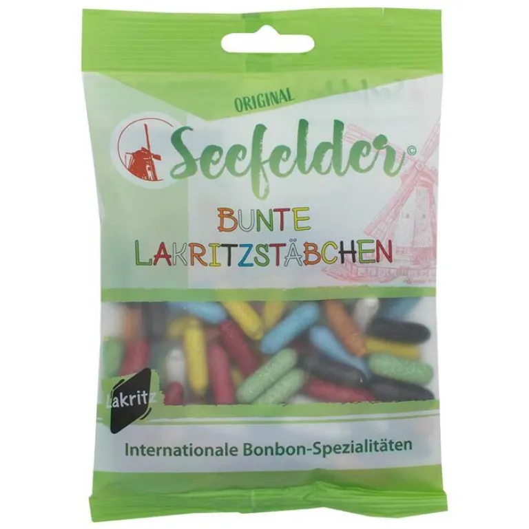 Clearance Seefelder Bunte Lakritzstäbchen , 100 g Lakritz