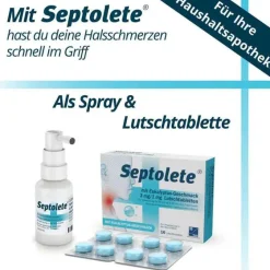 Discount Septolete mit Eukalyptus-Geschmack 3 mg/1 mg Lutschtabletten, 16 St