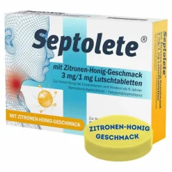 Outlet mit Zitronen-Honig-Geschmack 3 mg/1 mg Lutschtabletten, 16 St Halsschmerztabletten