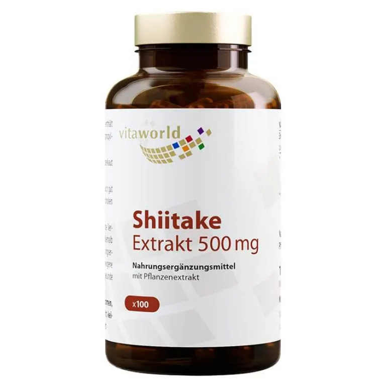 Outlet Shiitake Extrakt 500 mg Kapseln, 100 St Shiitake|Vitalpilze