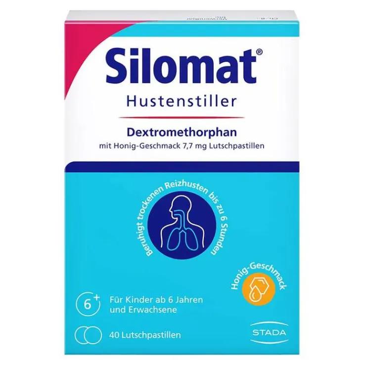 Silomat Hustenstiller Dextromethorphan mit Honig-Geschmack, 40 St