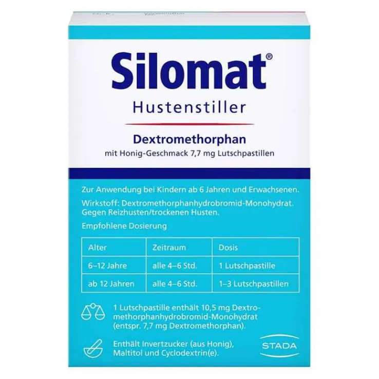 Silomat Hustenstiller Dextromethorphan mit Honig-Geschmack, 40 St