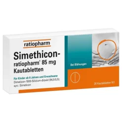 Simethicon ratiopharm 85 mg Kautabletten, 20 St